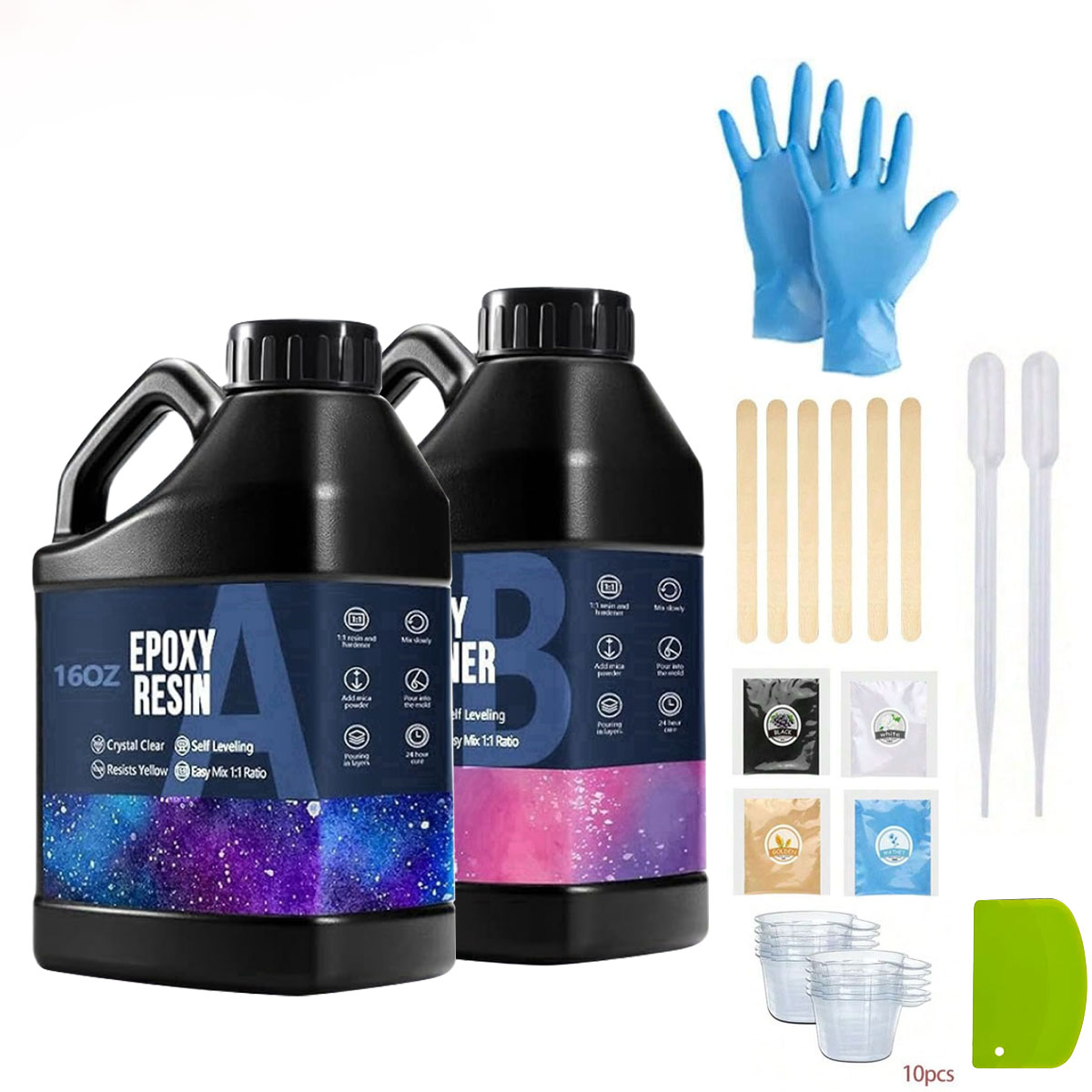 Woodworking Resin - 1000ml Kristalheldere Epoxyhars Kit Geen Vergeling