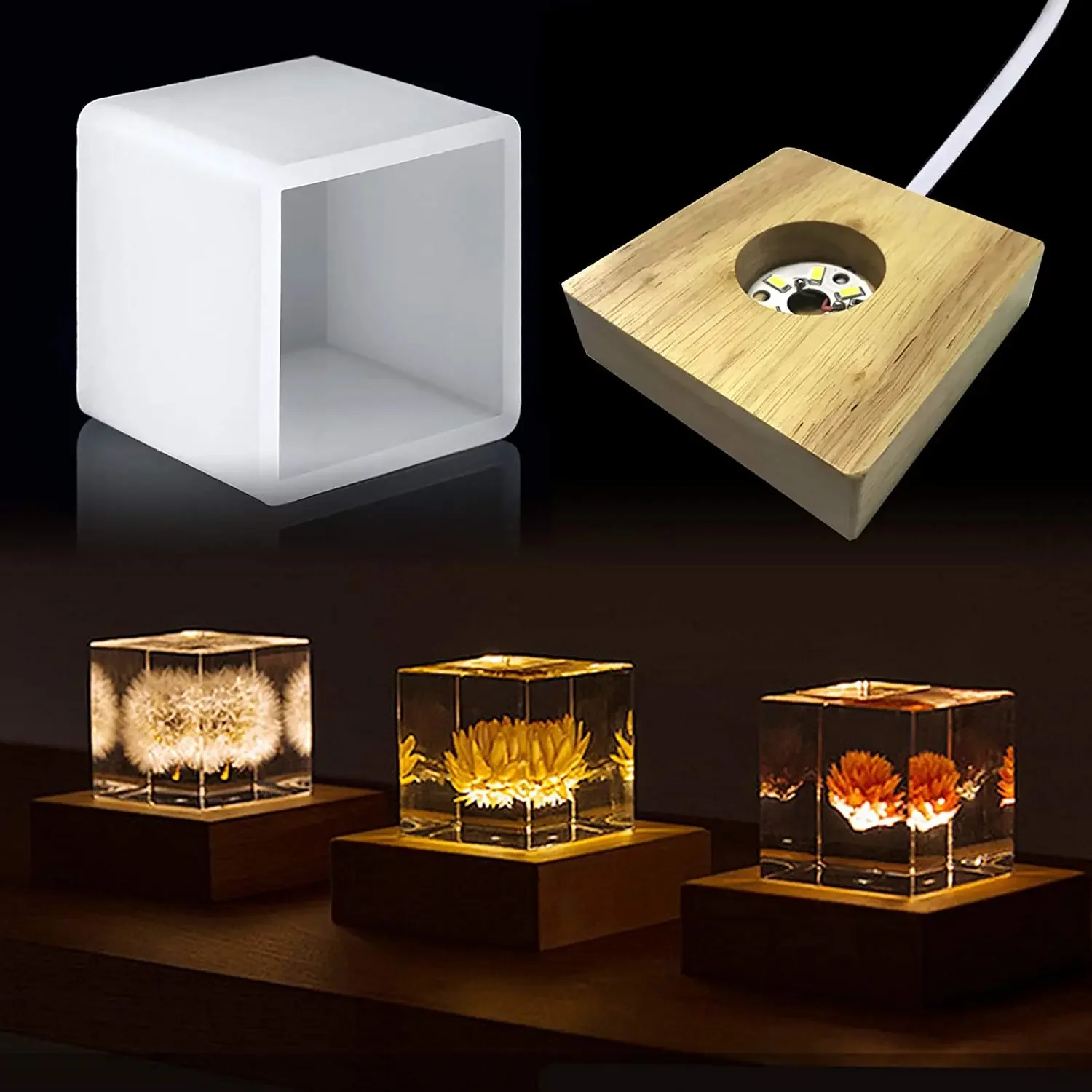 Vierkante lichte harsvorm, led - Woodworking Resin recensie en prijs