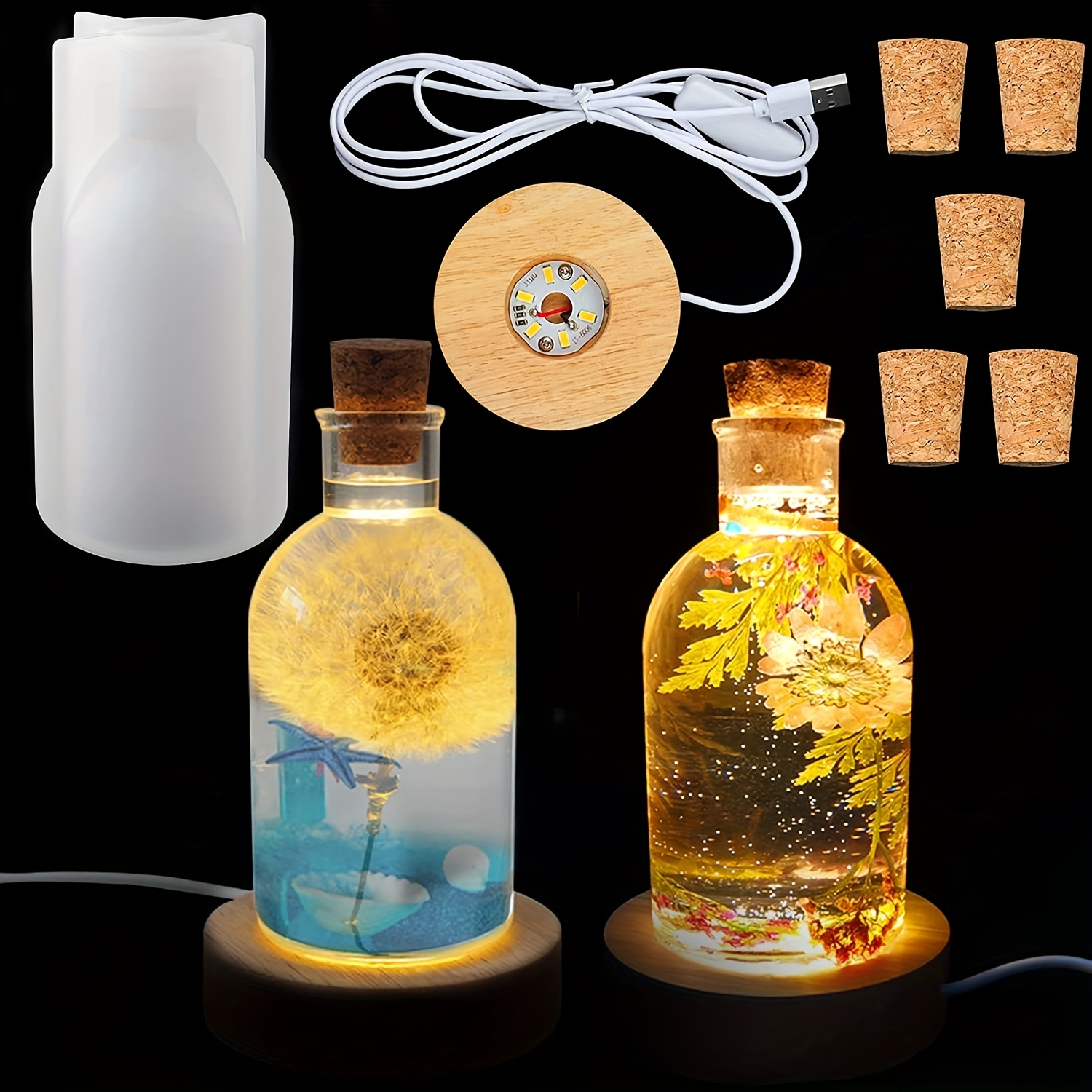 Drift Bottle Lichtset met hars - Woodworking Resin recensie en prijs